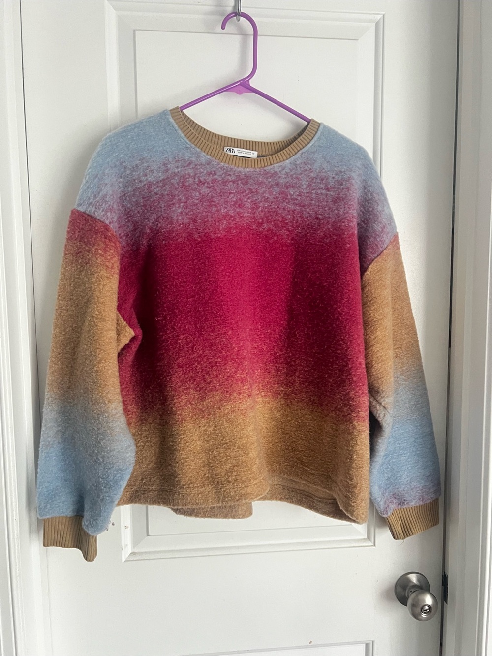 Zara Sunset Gradient Wool Sweater | large